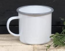 Gray Rim Soup Mug 