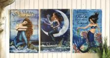 Mermaid Tin Signs (3 Asst.)