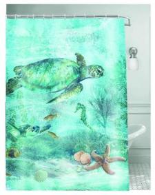 Underwater Sea Turtle Shower Curtain 