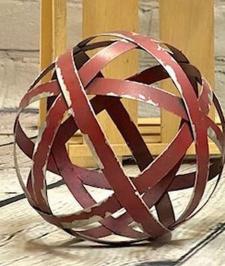 Red Metal Sphere Small 