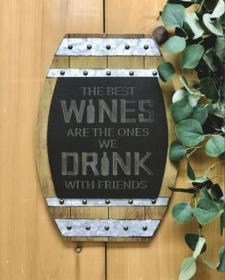 The Best Wines Barrel Sign 