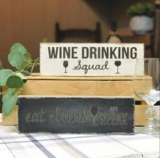 Wine Drinking Tabletop Blocks (2 Assorted)