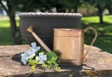 Copper Finish Hammered Watering Can 