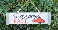 Welcome Fall Beaded Jute Hanger 