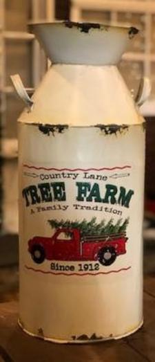 Country Lane Tree Farm Milk Can Lg 