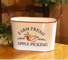 Red Rim Farm Fresh Oval Container 