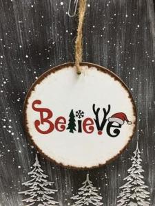 Believe Round Ornament 
