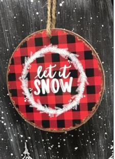 Let It Snow Round Ornament 