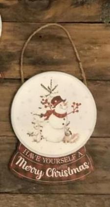 Snowman Snow Globe Ornament 