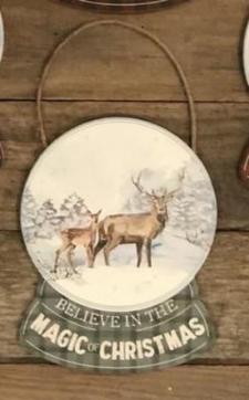 Deer Snow Globe Ornament 