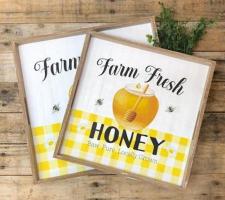Farm Fresh Honey Trays (Set of 2)