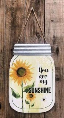 You Are My Sunshine Mason Jar Wall Hanger 