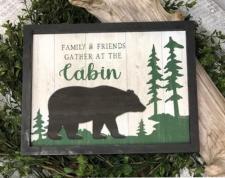 Family and Friends Cabin Sign 