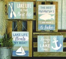 Lake Hanging Signs (Set of 4)
