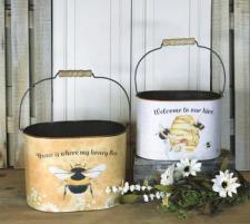 Bee Oval Buckets (Set of 2)