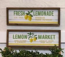 Lemon Market Signs (Set of 2)