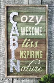 Cozy Cabin Sign .
