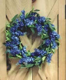 Blue Lilac Wreath 