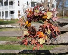 Fall Pumpkin Pinecone Wreath 