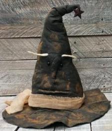 Witch Hat with Face Lg 