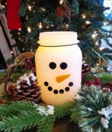 Snowman Keeping Jar with Timer 