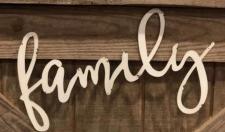 Family Metal Cream Distressed Sign 