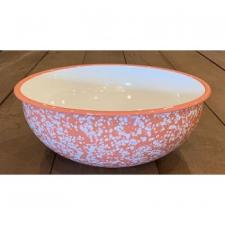 Coral Splatter Enamelware Bowl 