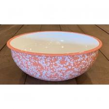 Coral Splatter Enamelware Bowl 