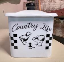 Country Life Enamel Canister