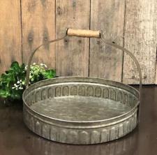 Galvanized Tray w/ Handle 