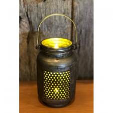 Galvanized LED Mason Jar Lght-S 