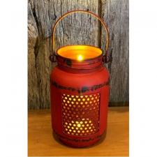 Red Dist LED Mason Jar Light-Small 