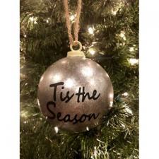 Tis The Season Galvanized Ball Ornament  