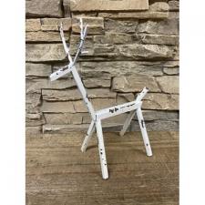 White Distressed Metal Deer Small 