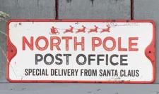 North Pole Metal Sign 