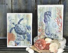 Sea Life Tabletop Canvas (2 Assorted)