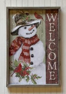 Snowman Welcome Sign 