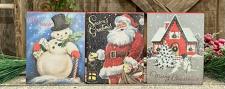 Vintage Christmas Blocks (3 Asst)