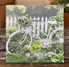 Vintage Garden Bicycle Canvas 