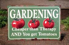 Gardening Therapy Tin Sign