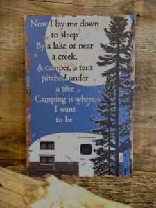Camping Is Where I Want To Be Tin Sign