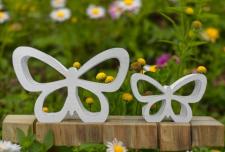 White Distresssed Cutout Tabletop Butterflies (Set of 2)