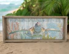 Sea Turtle Rectangle Sign