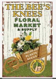 Bee's Knees Tin Sign 