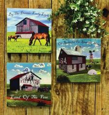 Americana Barn Hanging Signs (3 Assorted)