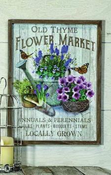 Old Thyme Flower Market Sign