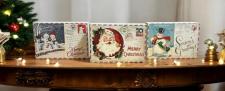 Postage Stamp Christmas Blocks (3 Assorted) 