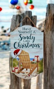 Sandy Little Christmas Sign