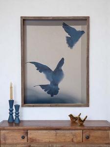 Blue Bird Abstract Wall Art