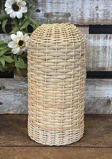 Rattan Covered Vase-Large